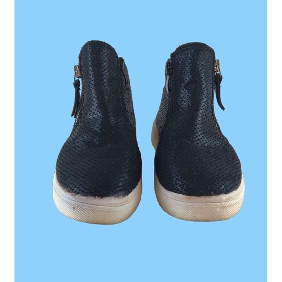 Kids Booties Metallic Shimmer Black SIP Sparkle-In-Pink Girls - Picture 4 of 9